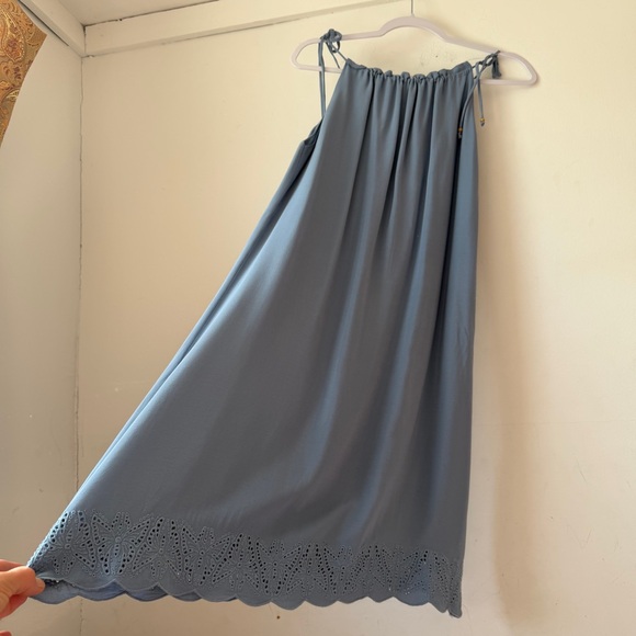 Hale Bob Large Light Blue Eyelet Detail Dress - Picture 3 of 10